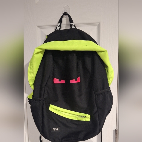 Black and Neon Green Backpack - Picture 1 of 7